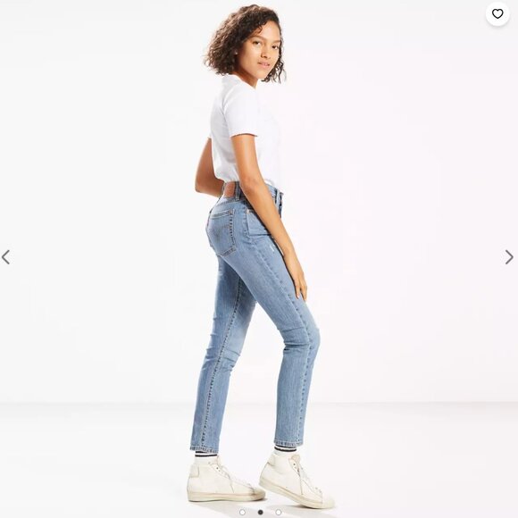 Levi's‎ 501 Women's Skinny Jeans Leave a Trace Light Wash W27 L28 Distressed - Picture 4 of 16